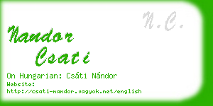 nandor csati business card